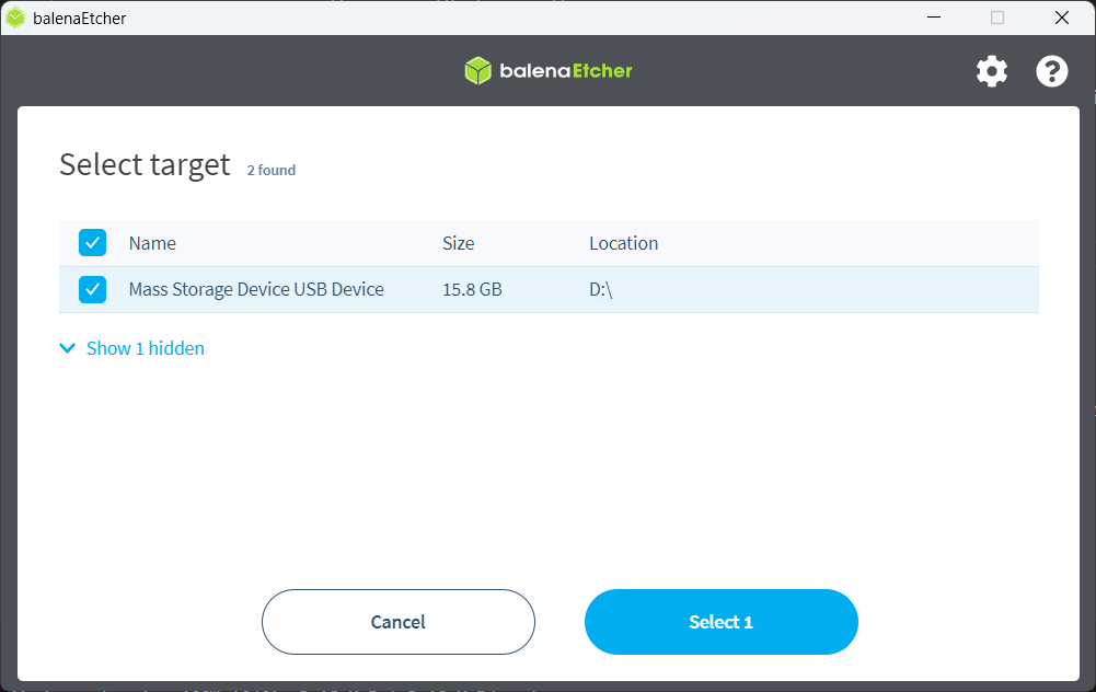 Выбор носителя