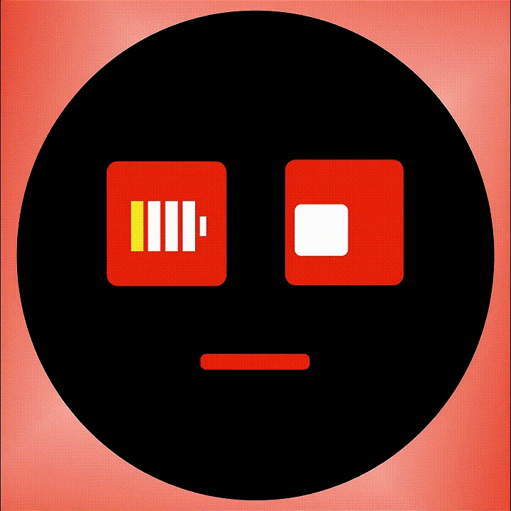 Изображение во время низкого заряда батареи