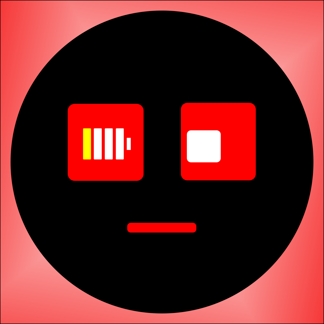 Изображение во время низкого заряда батареи